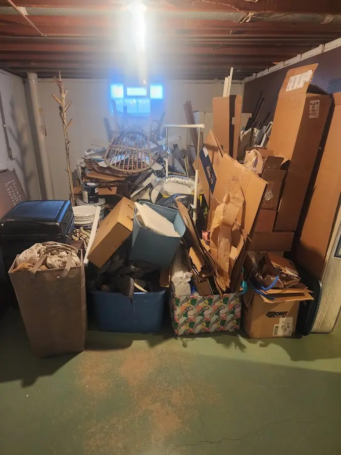 Roll-off dumpster container at job site for 20 Yard Dumpster Rental in Shepherdsville